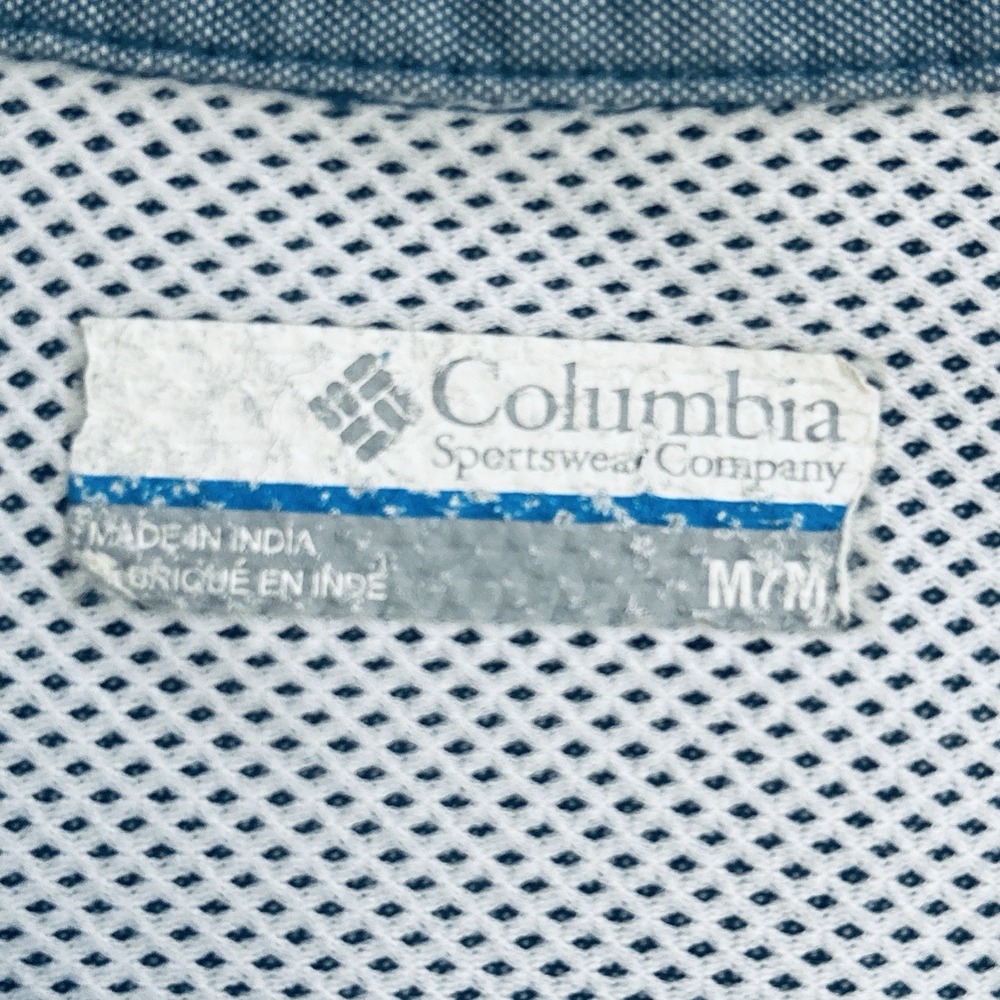 Columbia PFG Men's Blue Omni-Shade Cotton Long Sleeve Button-Down Shirt Size M - Picture 6 of 9